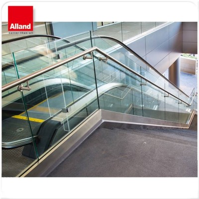 Alland Structural Glazing Systems Aluminum U Channel Modern Stair Guard Rail / Balustrade